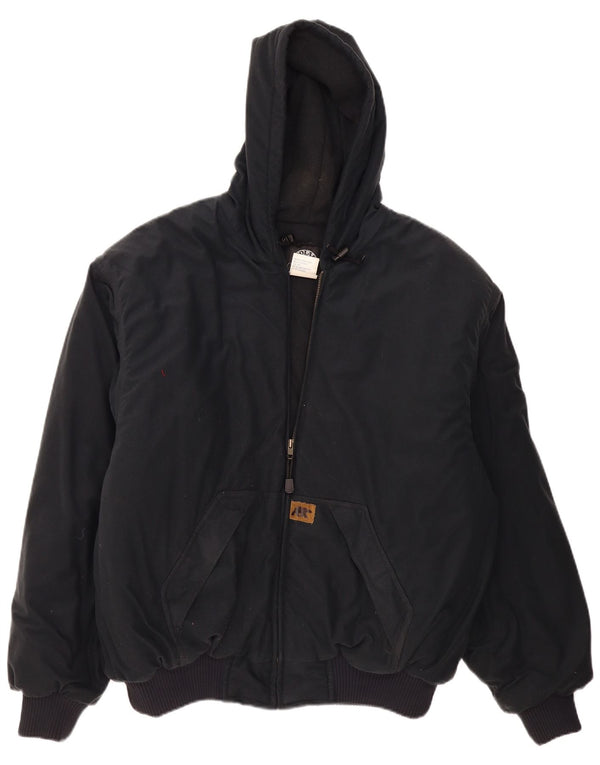 Polar King Chaqueta acolchada con capucha para hombre UK 42 XL Poliéster azul marino