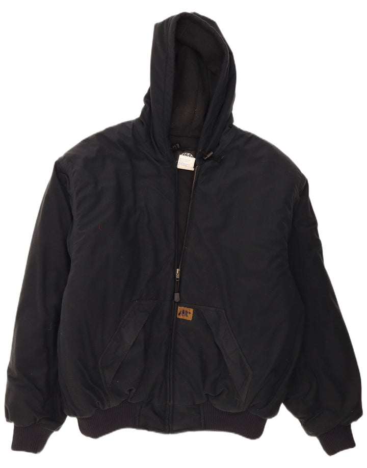 Polar King Chaqueta acolchada con capucha para hombre UK 42 XL Poliéster azul marino