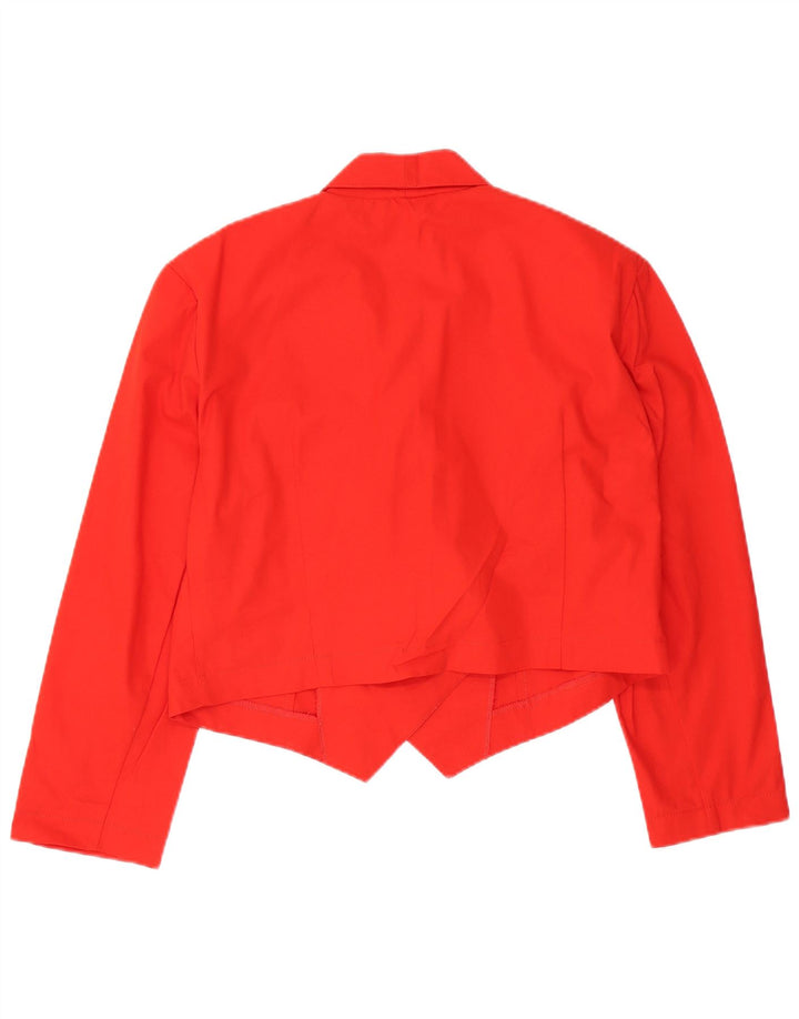 Vintage mujer doble pecho Blazer chaqueta Reino Unido 16 rojo grande