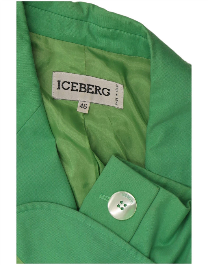 Iceberg - Chaqueta tipo blazer con diseño de Mickey Mouse para mujer, talla 46, color verde