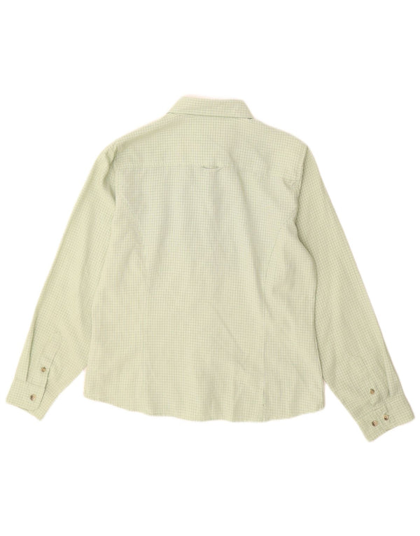 Columbia Camisa para mujer UK 44 Medium Green Check Modal
