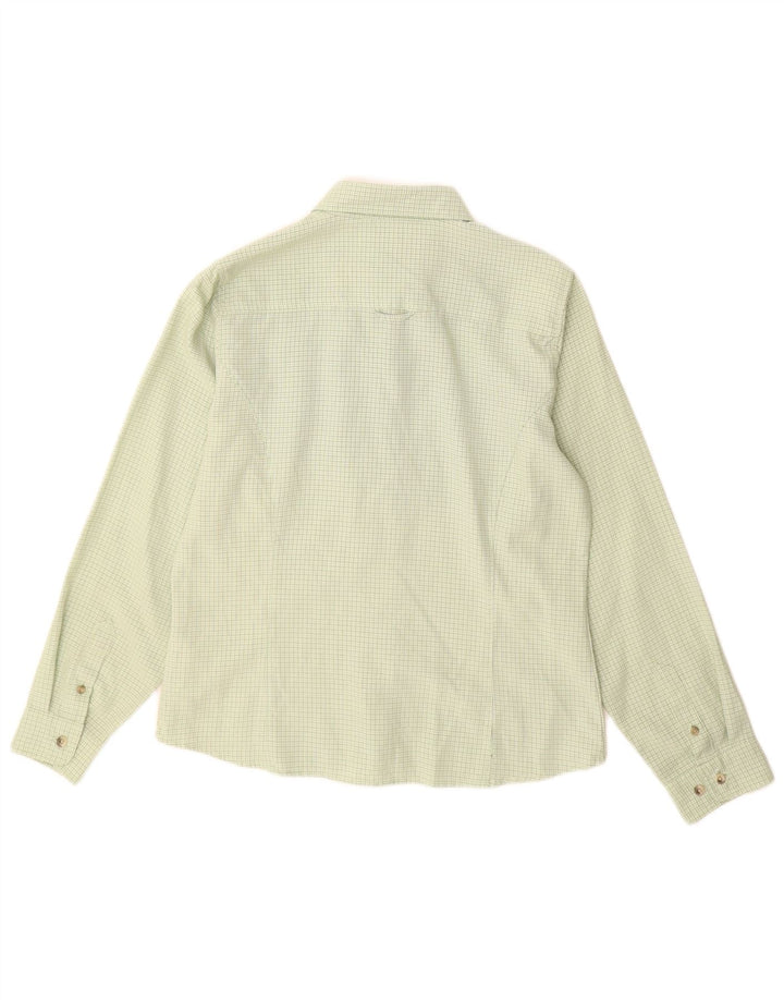 Columbia Camisa para mujer UK 44 Medium Green Check Modal