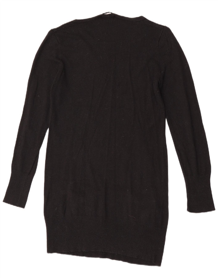Marks & Spencer Suéter largo con cuello en V para mujer UK 44 Mediano Negro