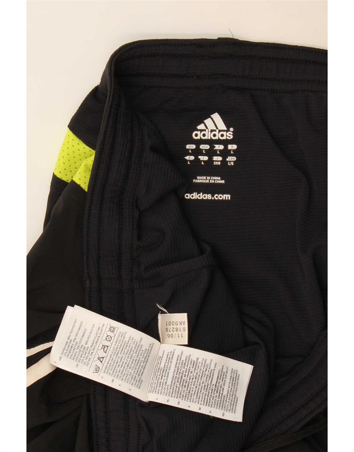 Adidas - Pantalones cortos deportivos para hombre, talla grande, color negro, poliéster