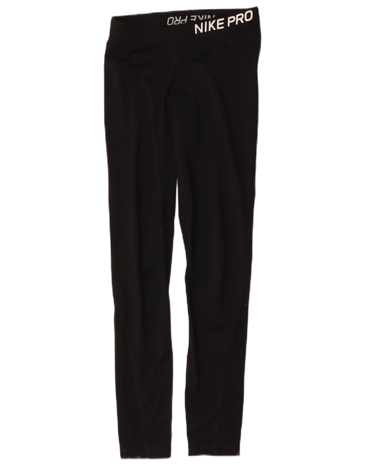 Nike - Leggings gráficos para mujer (talla 40), algodón negro mediano