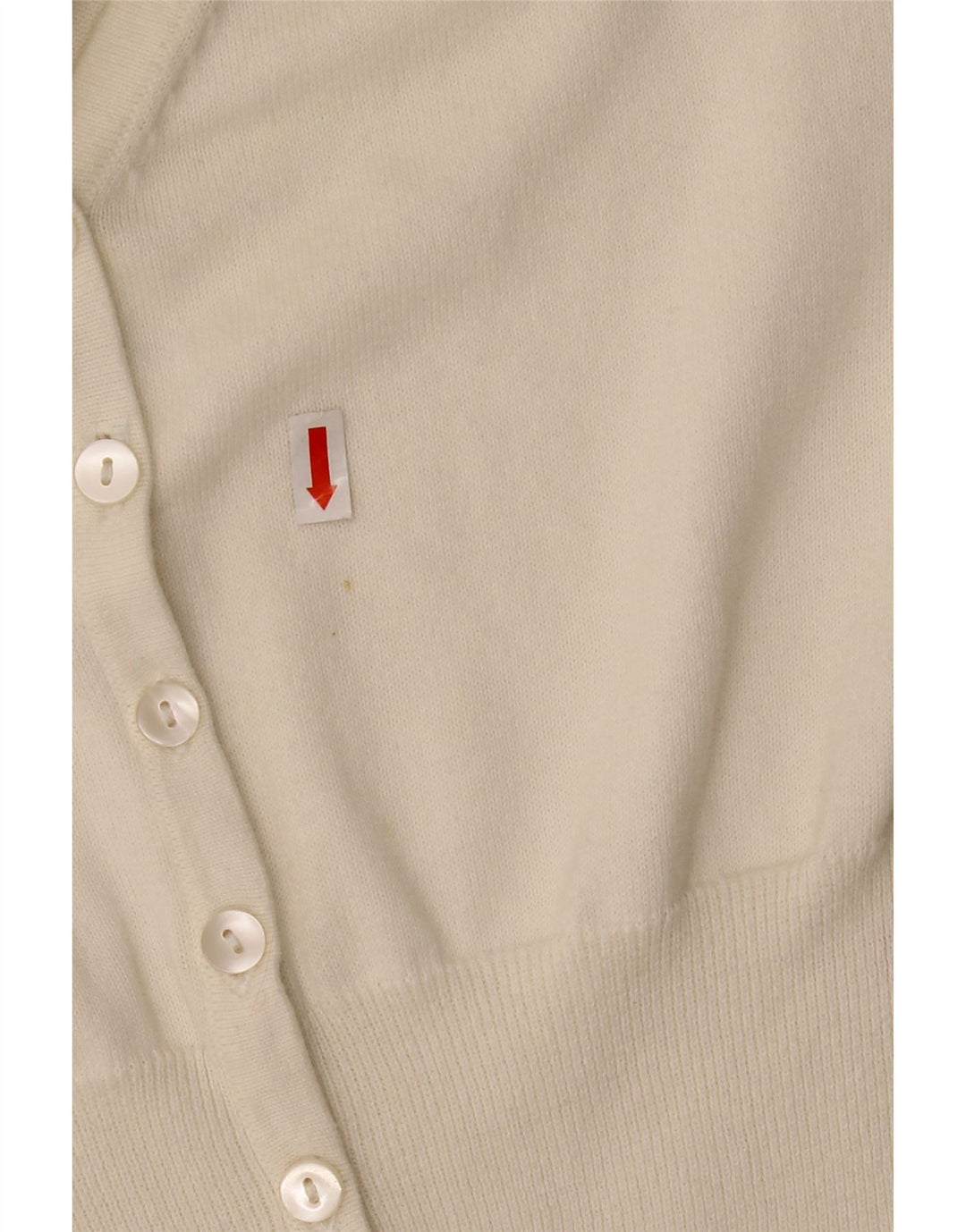 MONSOON Suéter tipo cárdigan de manga 3/4 para mujer UK 40 Algodón blanco mediano