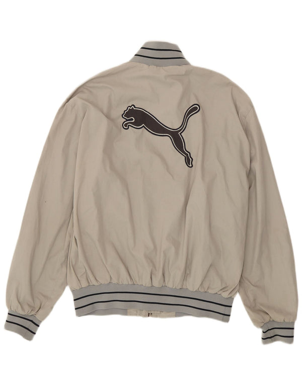 Puma Chaqueta Bomber para Hombre UK 40 Grande Gris Algodón