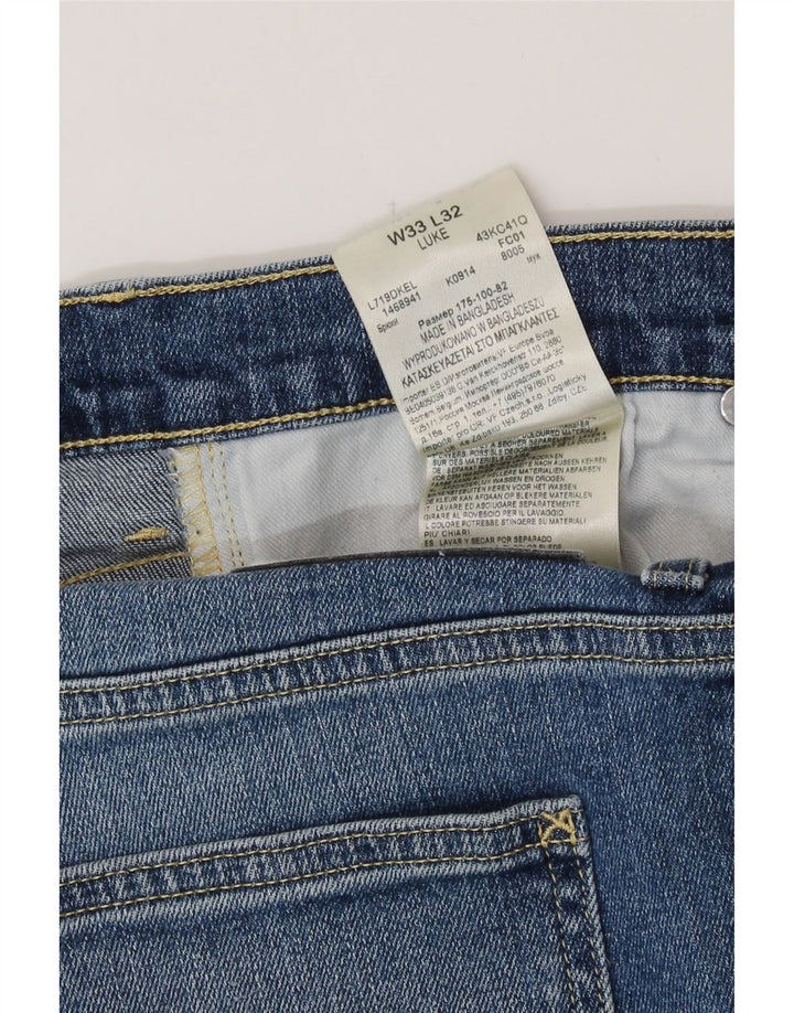 Vaqueros Lee Luke Slim para Hombre W33 L32 Algodón Azul
