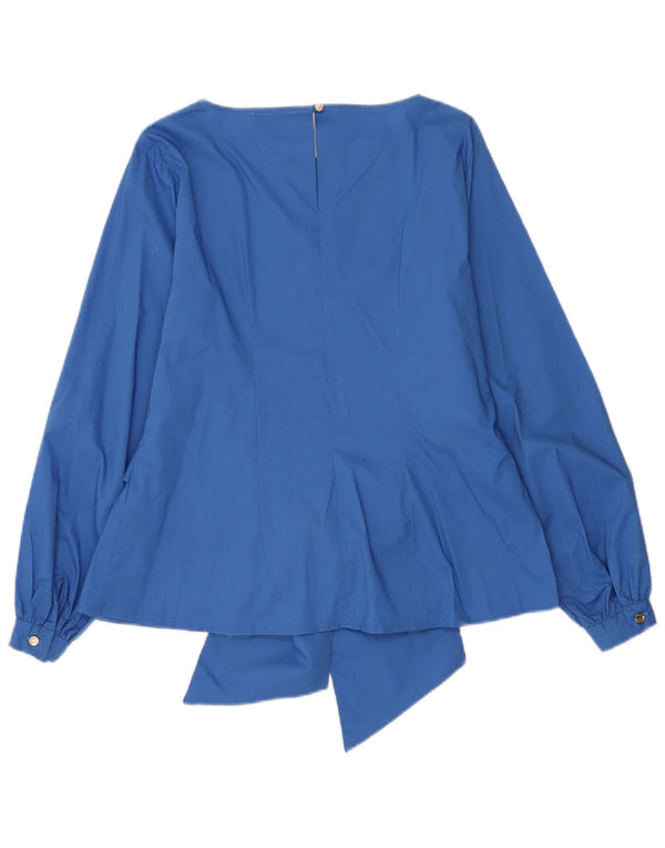 CLOSET Blusa de manga larga para mujer UK 46 Algodón azul grande