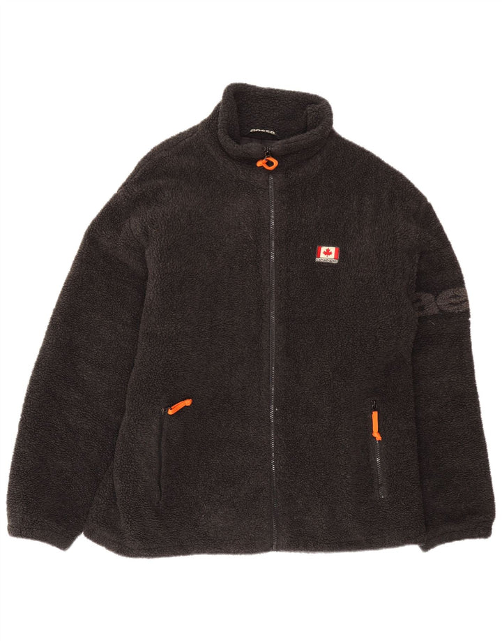 Aesse - Chaqueta polar gráfica para hombre, talla 42, XL, color negro