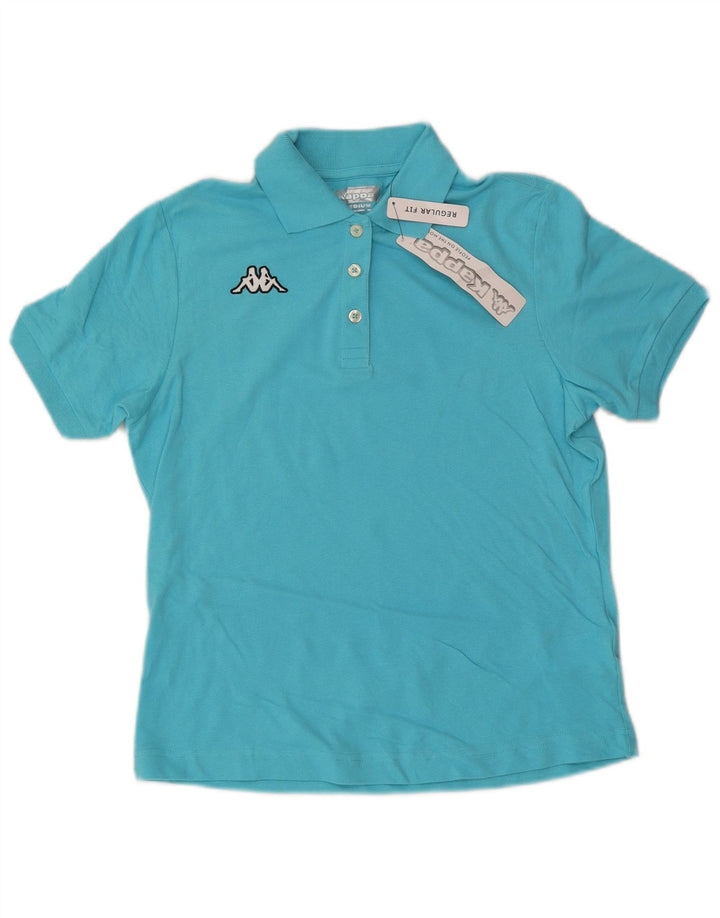 Kappa Polo de ajuste regular para mujer UK 44 Algodón azul medio