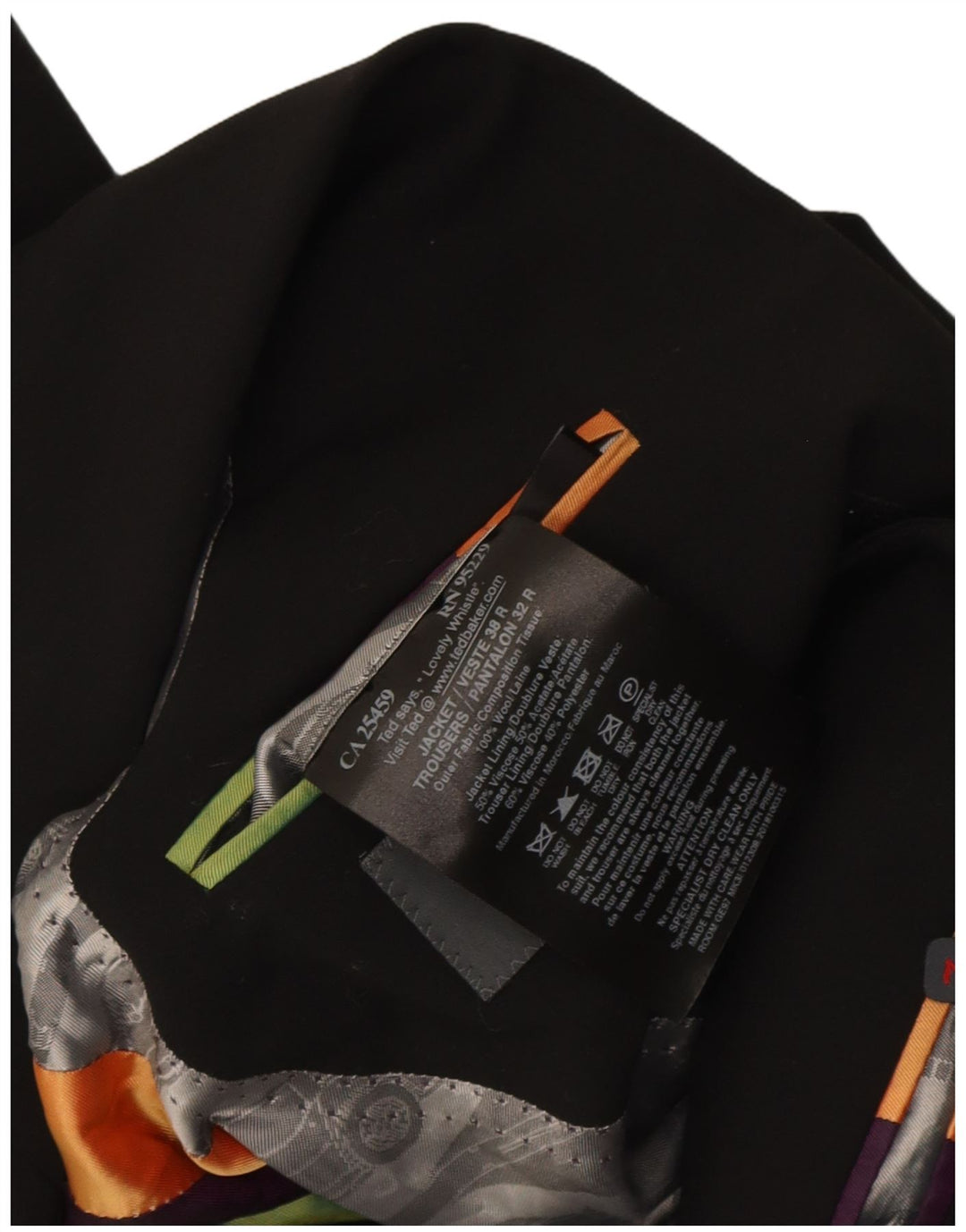 Ted Baker Chaqueta tipo blazer de 2 botones para hombre UK 38 Mediana lana negra