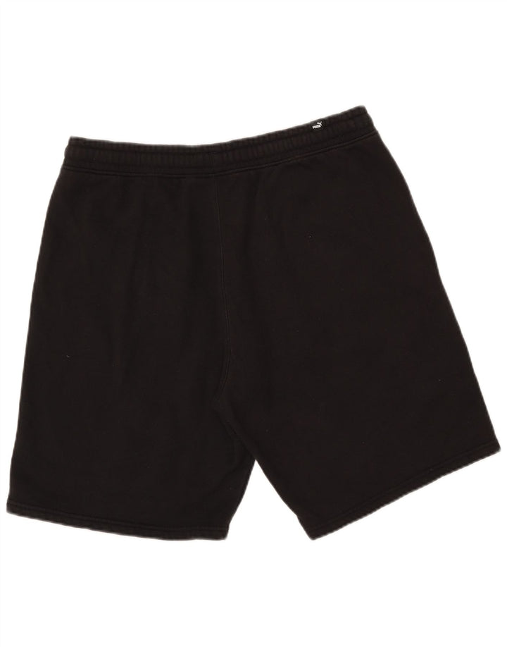PUMA Pantalones cortos deportivos con gráficos para hombre, talla grande, negro
