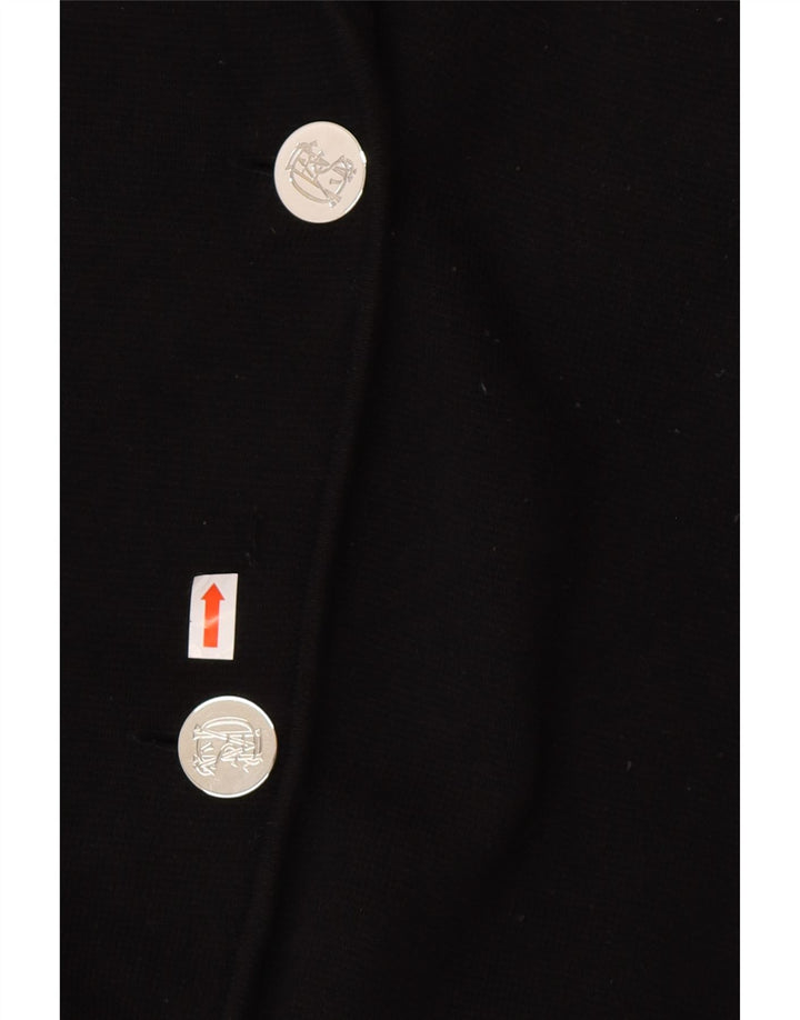 CHAPS Chaqueta tipo blazer de 3 botones para mujer UK 14 Mediana Algodón negro
