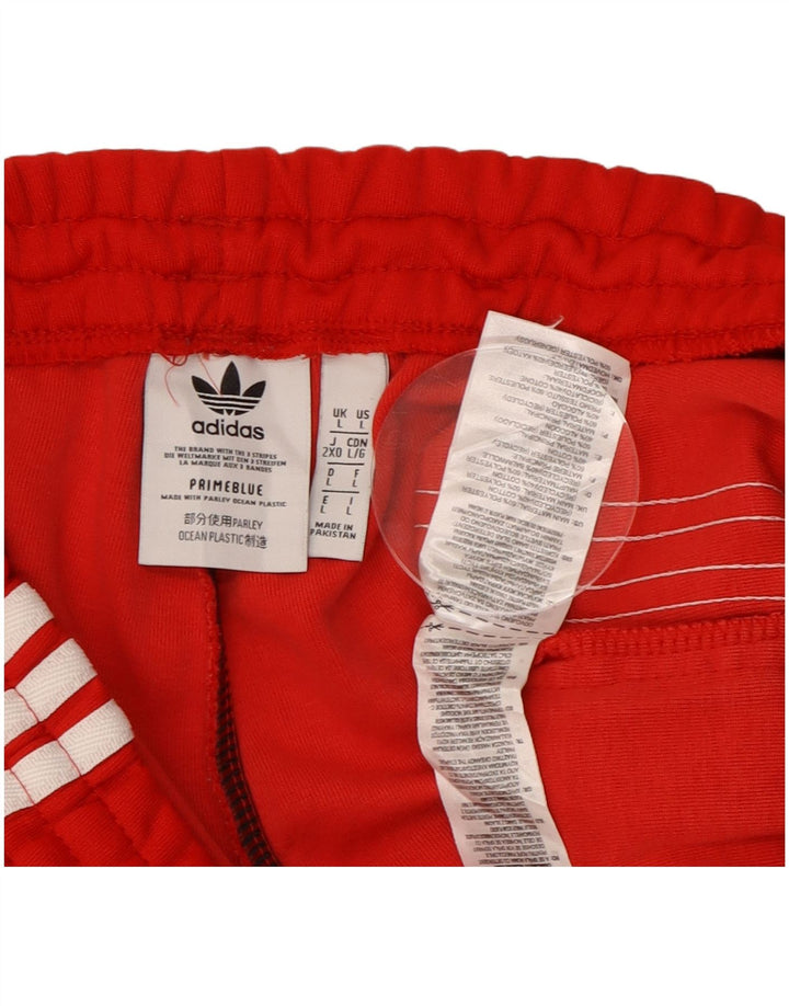 Adidas Hombre Chándal Pantalones Joggers Grande Rojo Poliéster