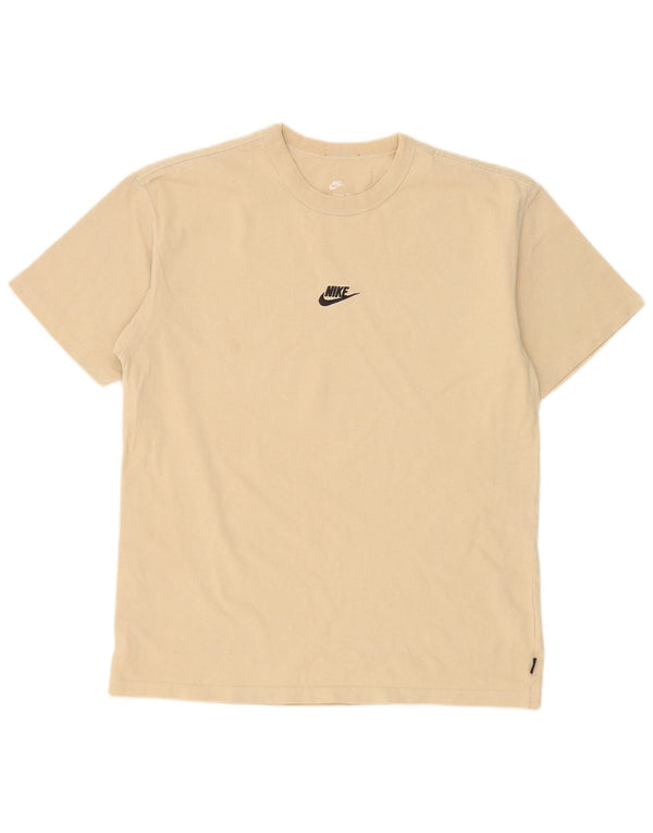 Nike - Camiseta holgada para hombre, parte superior de algodón beige medio
