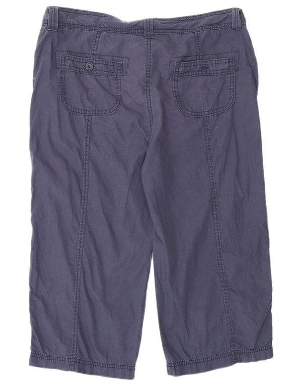 Marks & Spencer Pantalones Capri para Mujer UK 40 Large W34 L20 Azul Marino Algodón