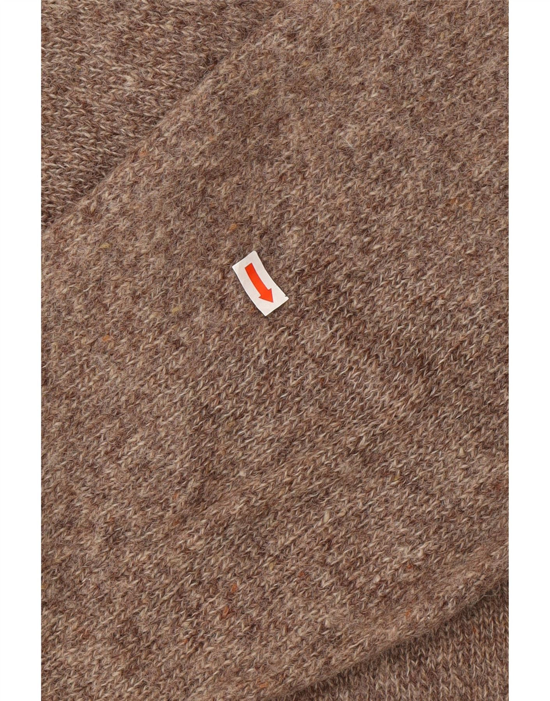 KAPPA Jersey de cuello redondo para hombre, talla 2XL, lana moteada marrón