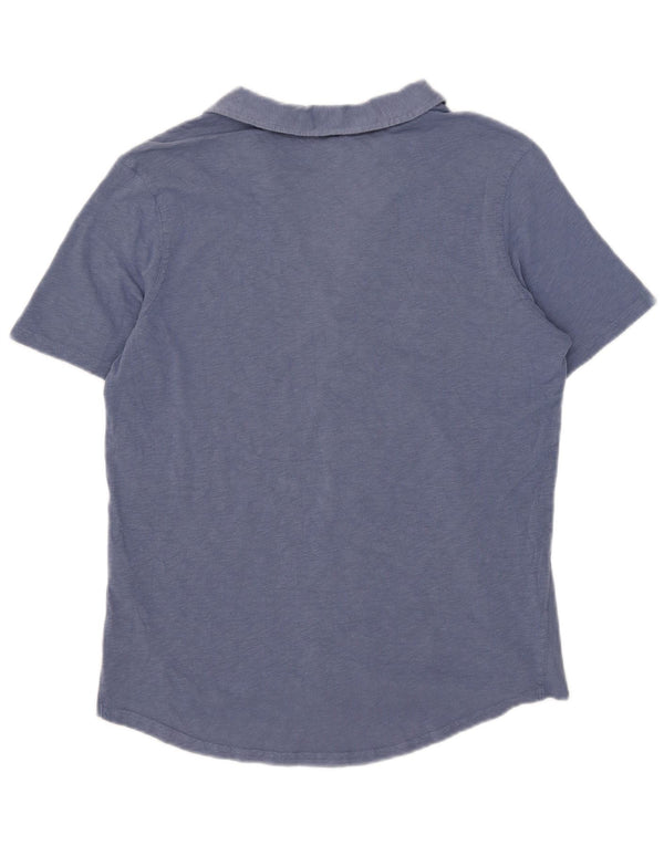 Blusa camisera de manga corta para mujer White Stuff UK 46 Large Azul marino moteado