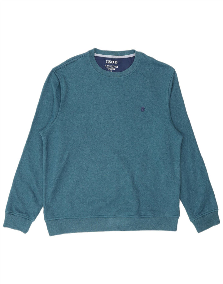 Izod Hombre Sudadera Jumper Azul Medio Poliéster