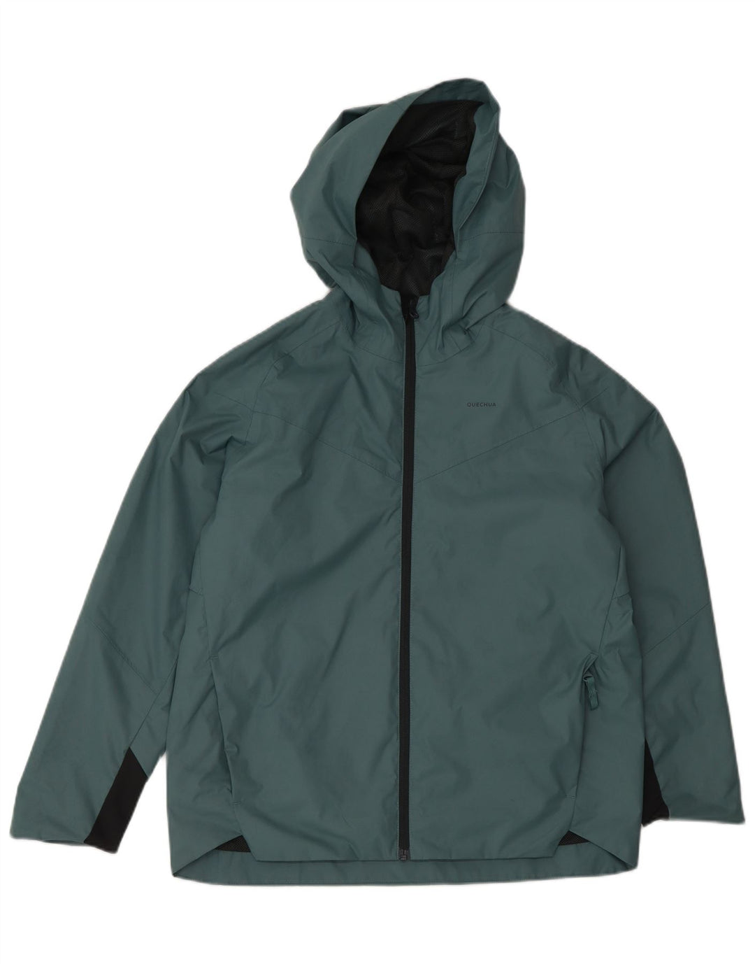 DECATHLON Chubasquero con capucha Quechua para niño 12-13 años Verde Poliéster