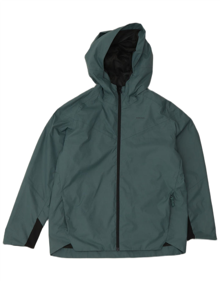DECATHLON Chubasquero con capucha Quechua para niño 12-13 años Verde Poliéster