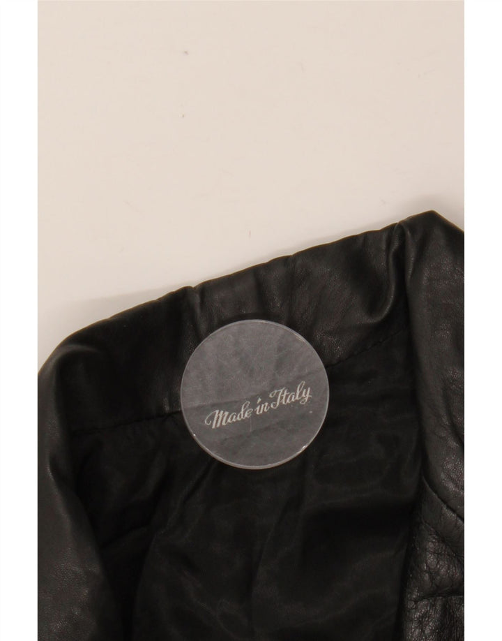 VINTAGE Chaqueta de cuero para hombre Reino Unido 42 XL Cuero negro