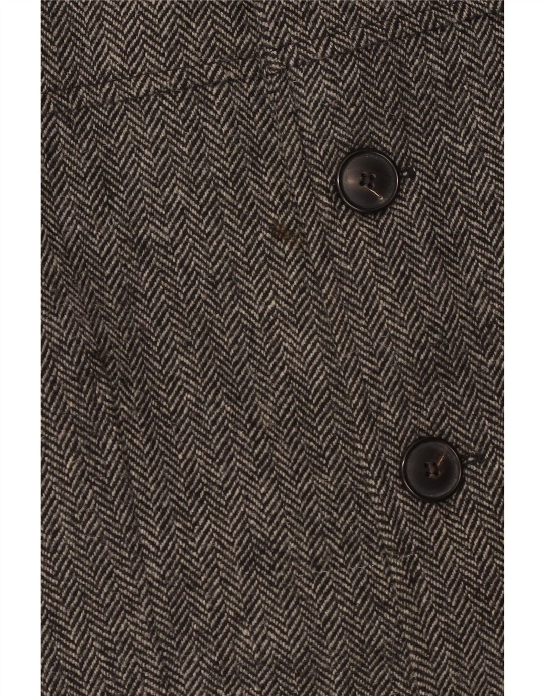 Zara Abrigo largo de corte clásico para hombre UK 40 Large Grey Herringbone
