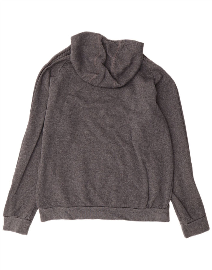 Adidas Hombre Sudadera Con Capucha Jumper Grande Gris Algodón