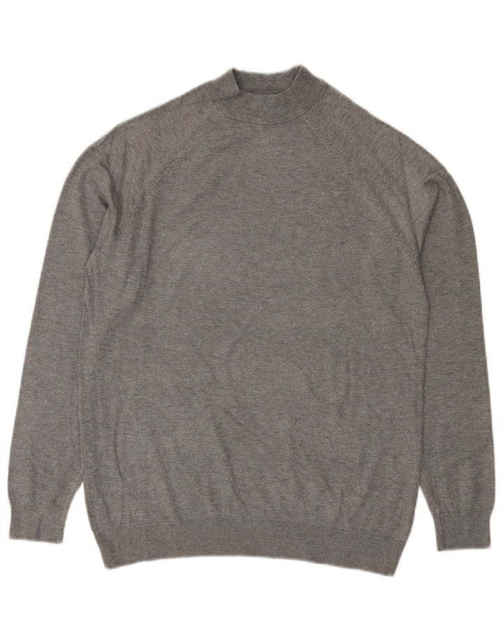 Zara Hombre Jersey Cuello Tortuga Jersey Small Gris Viscosa