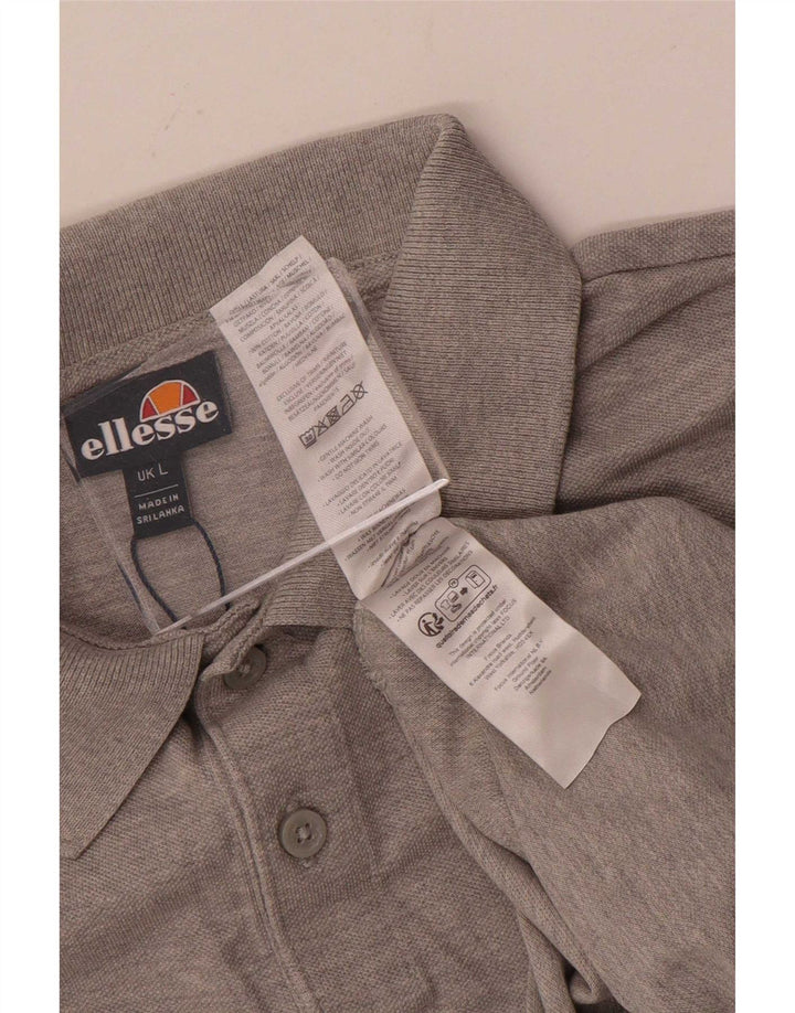 Ellesse Polo para mujer UK 46 Large Gris Algodón