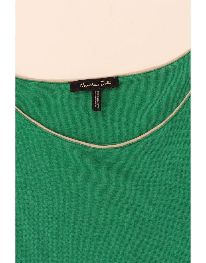 MASSIMO DUTTI Vestido tipo camiseta sin mangas para mujer UK 40 Verde medio