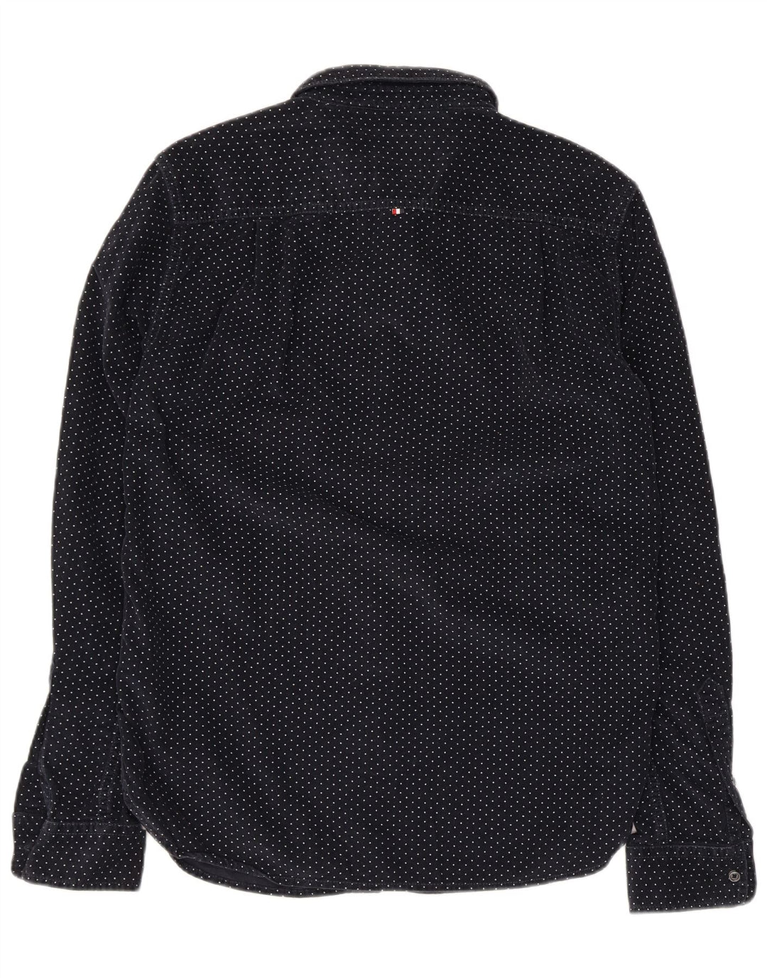 Superdry Camisa De Pana De Algodón Con Manchas De Azul Marino Medio