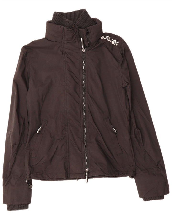 SUPERDRY Chaqueta cortavientos para mujer UK 44 Mediano Negro Poliéster