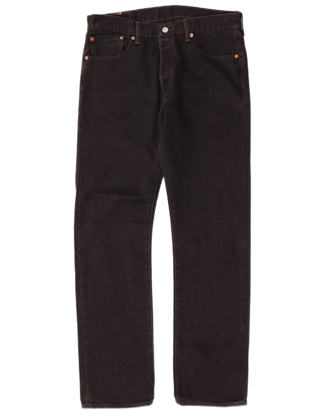 LEVI'S Vaqueros rectos 501 para hombre W33 L32 Algodón negro