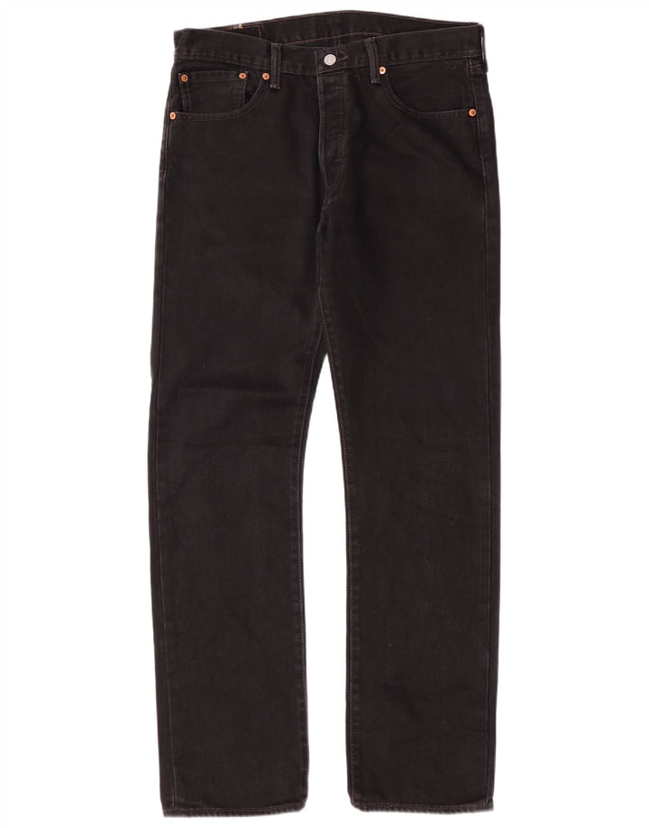 LEVI'S Vaqueros rectos 501 para hombre W33 L32 Algodón negro
