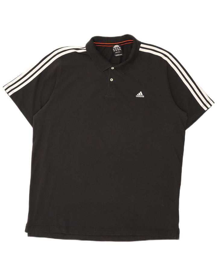 ADIDAS Polo Climalite para hombre 2XL Algodón negro