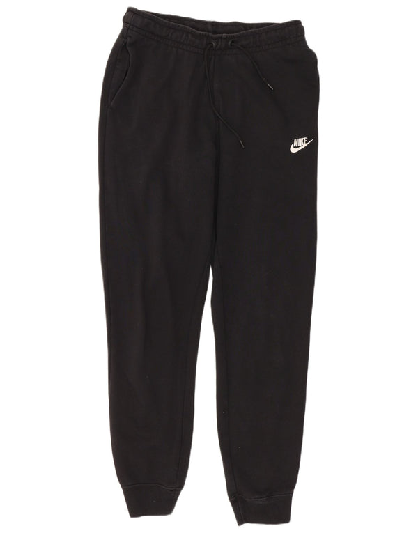 Nike Mujer Chándal Pantalones Joggers UK 10 Pequeño Algodón Negro