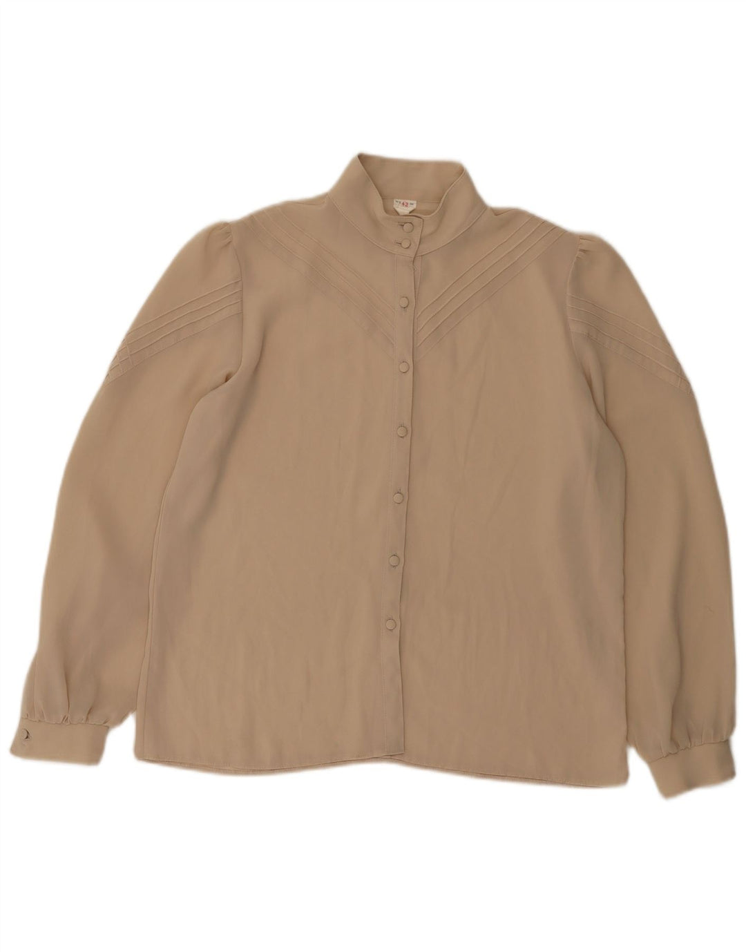 Blusa vintage para mujer IT 42 Poliéster beige medio