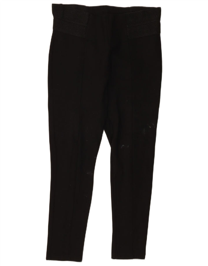 Zara Mujer Leggings UK 44 Grande Viscosa Negra