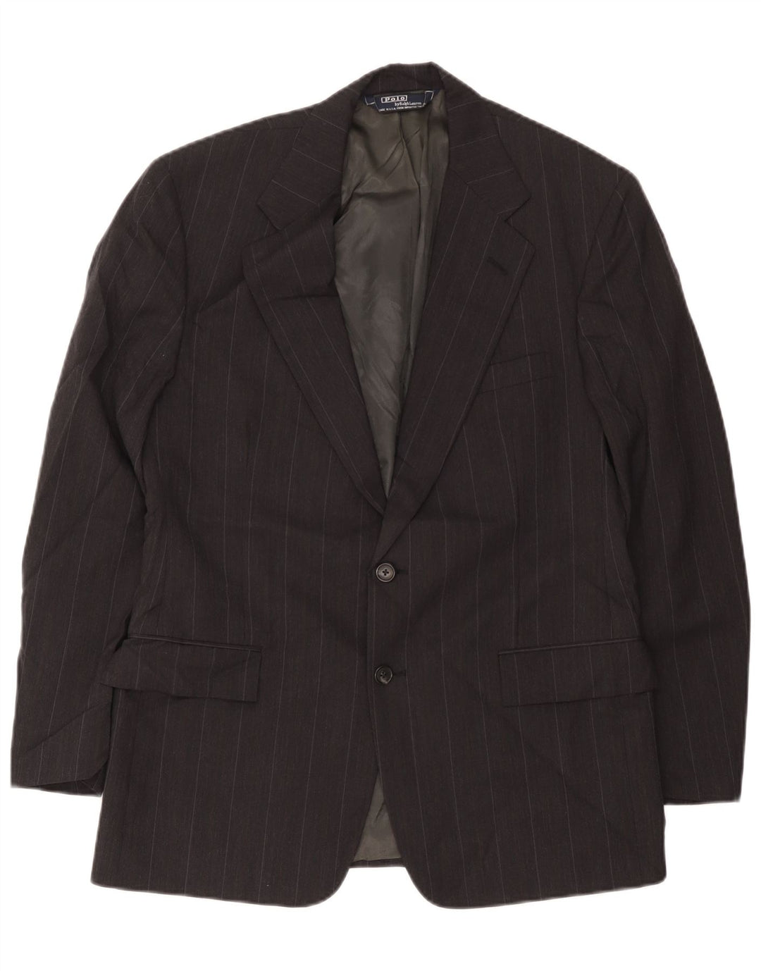 Polo Ralph Lauren Chaqueta tipo blazer de 2 botones para hombre UK 38 Mediana a rayas negras