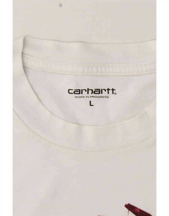 CARHARTT Camiseta gráfica para hombre Top grande de algodón blanco