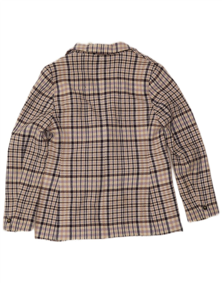 Marks & Spencer Chaqueta Blazer para Mujer UK 10 Small Multicolor Check
