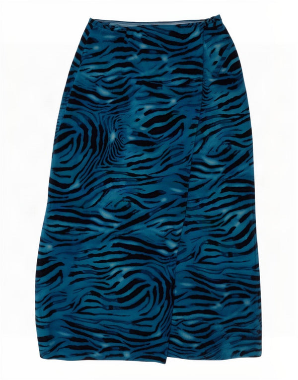 Falda cruzada para mujer Laurel EU 40 Medium W30 Rayón con estampado animal azul