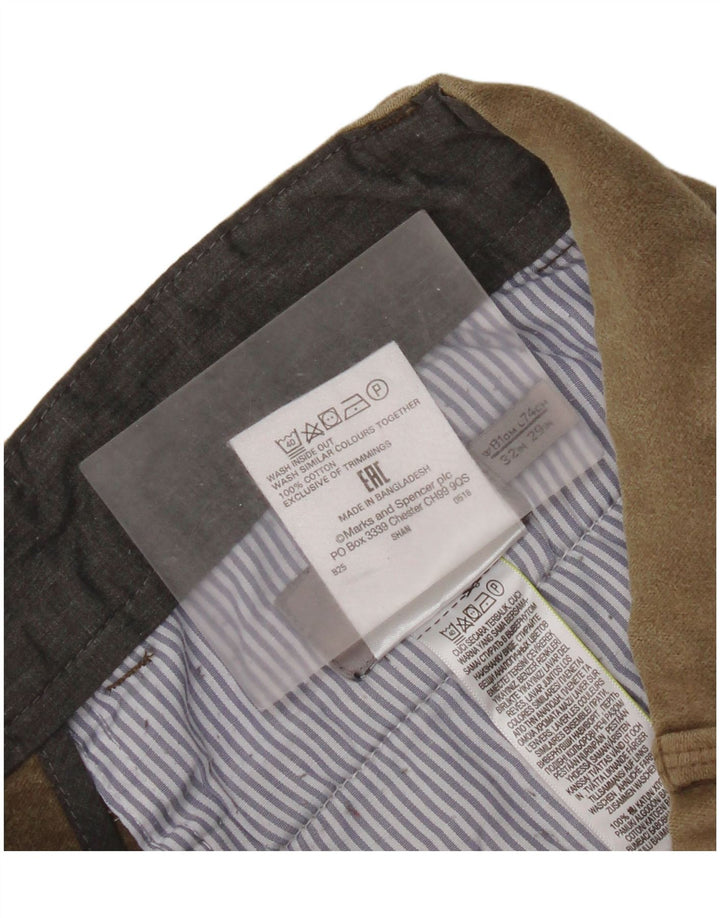 Marks & Spencer Pantalón chino regular para mujer W32 L29 Algodón beige
