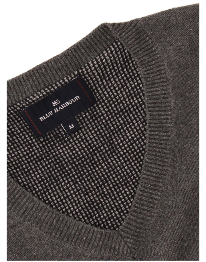 Marks & Spencer Jersey con Cuello en V Azul Harbor para Hombre Algodón Gris Medio