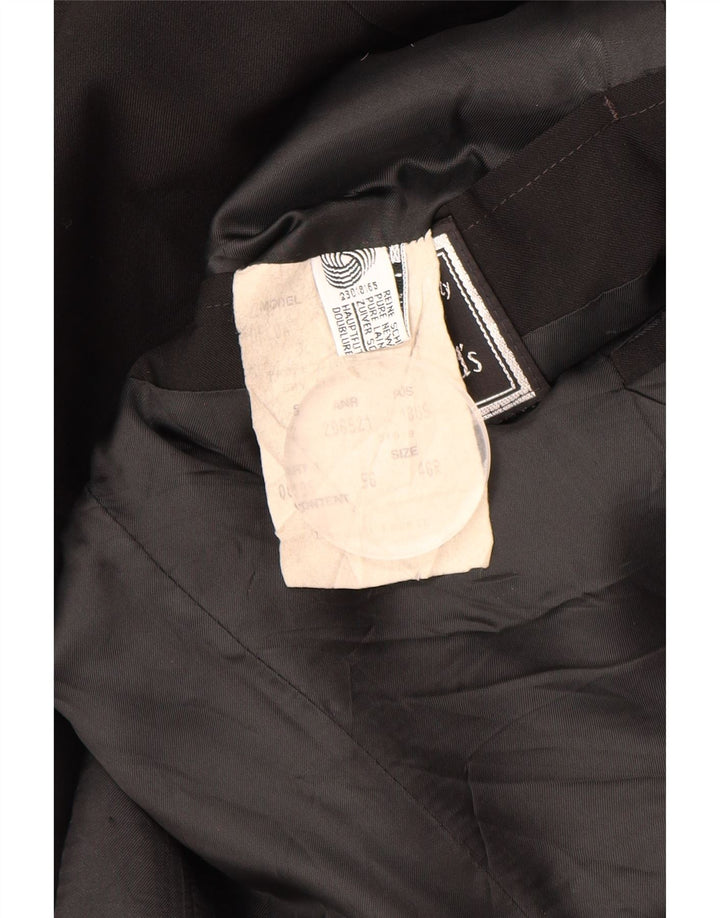 HUGO BOSS Chaqueta tipo blazer de 2 botones para hombre EU 56 3XL Negro Lana virgen