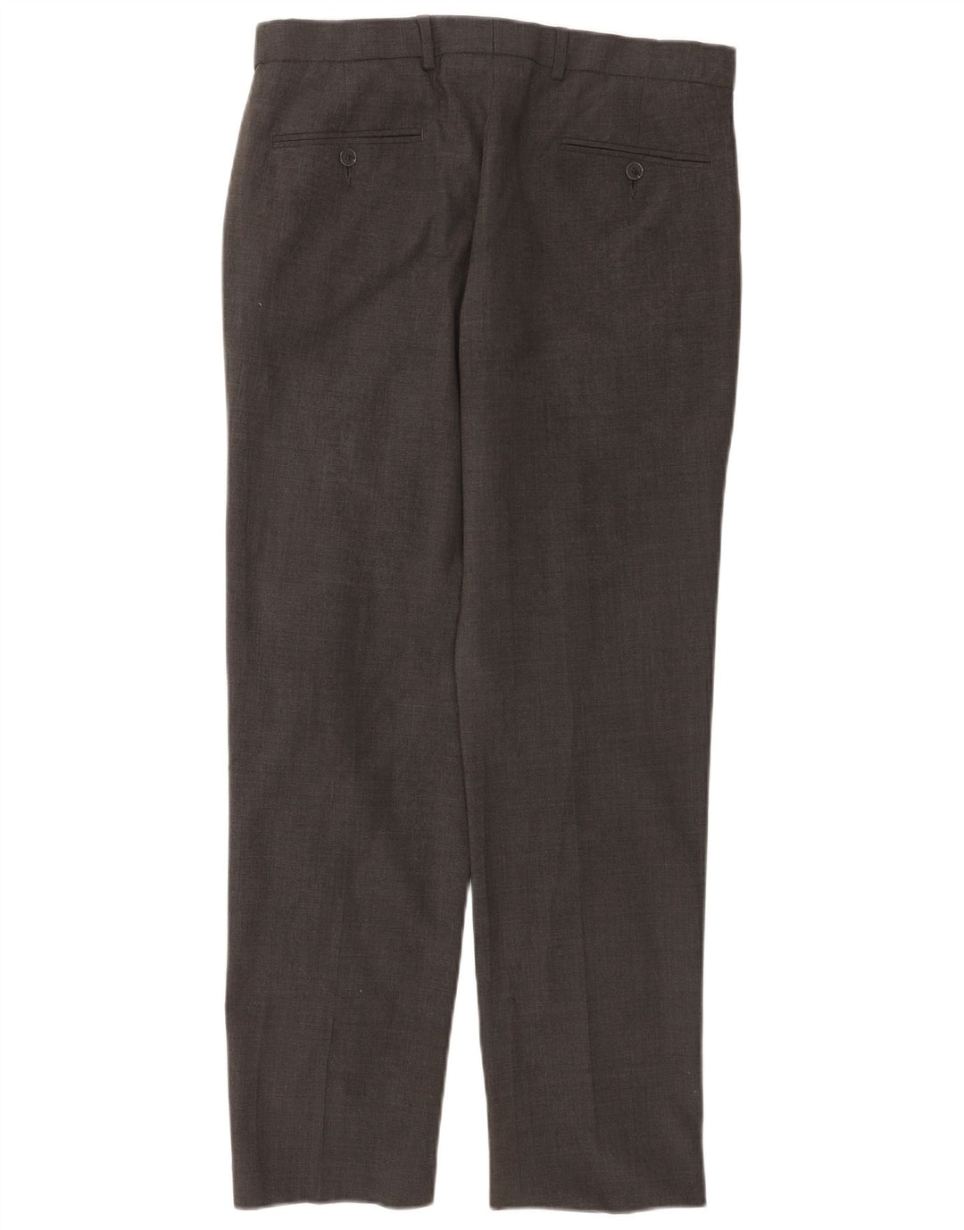 Marks & Spencer Pantalón de traje recto para hombre W32 L31 Lana gris