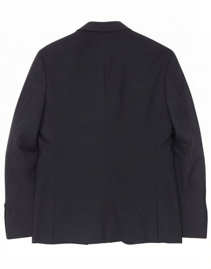 Zara Chaqueta tipo blazer de 2 botones para hombre EU 48 Mediana pata de gallo azul marino
