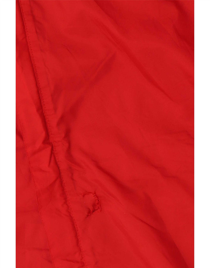 Adidas Chaqueta impermeable con capucha para hombre UK 38/40 Medium Red Nylon